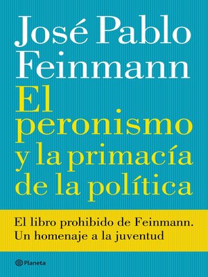 cover image of El peronismo y la primacía de la política